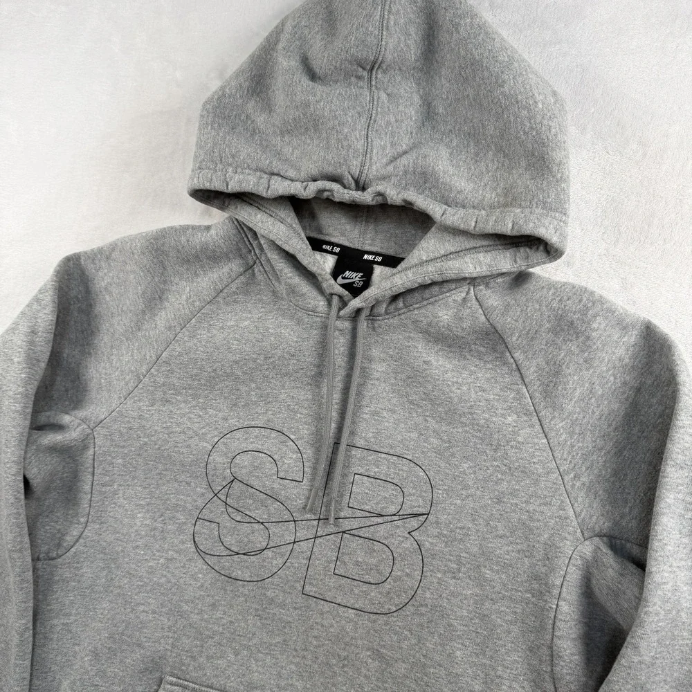 Nike SB Gray Pullover Hoodie Sweatshirt Men's Small AJ5013-063 Skater Skateboard